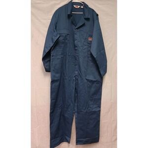 Ben Davis Men Coveralls 3xl Blue Workwear Logo Pockets Collar READ Description